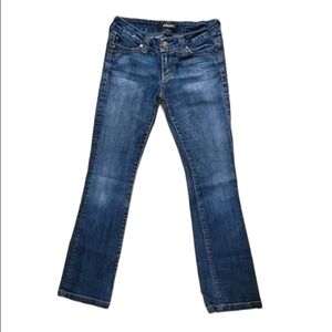 Serfontaine Jeans Y2K Low Rise Bootcut Faded Medium Wash Straight Leg Size 26